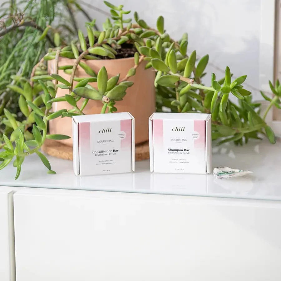 Set de shampoo y acondicionador nutritivo sólido / Nourishing Shampoo and Conditioner Bar Set