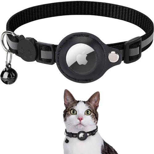 Collar reflectante con porta AirTag para perros y gatos / Reflective Airtag Case Collar for Cats and Dogs