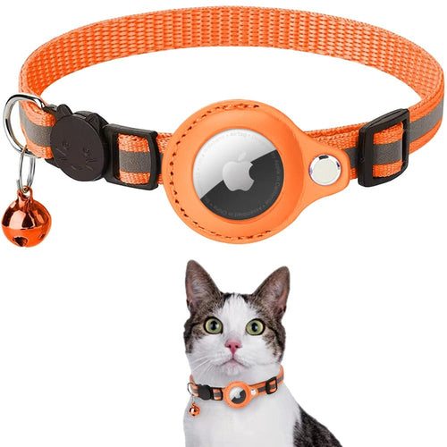Collar reflectante con porta AirTag para perros y gatos / Reflective Airtag Case Collar for Cats and Dogs