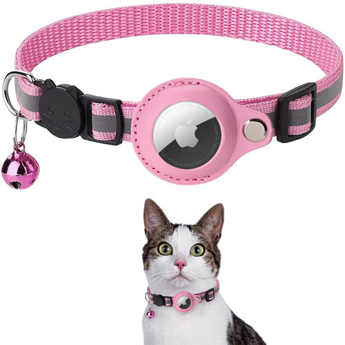 Collar reflectante con porta AirTag para perros y gatos / Reflective Airtag Case Collar for Cats and Dogs