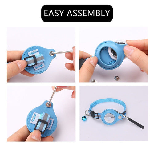 Collar reflectante con porta AirTag para perros y gatos / Reflective Airtag Case Collar for Cats and Dogs