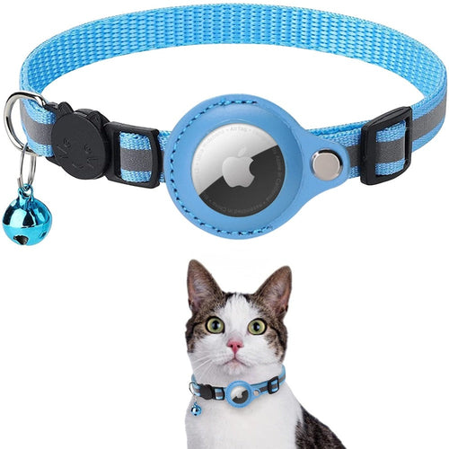 Collar reflectante con porta AirTag para perros y gatos / Reflective Airtag Case Collar for Cats and Dogs