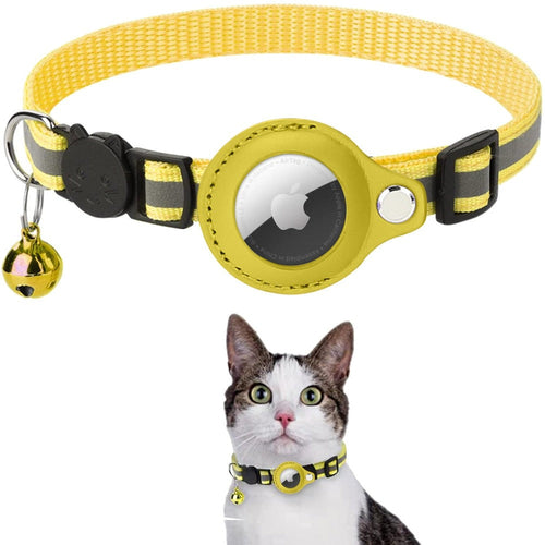 Collar reflectante con porta AirTag para perros y gatos / Reflective Airtag Case Collar for Cats and Dogs