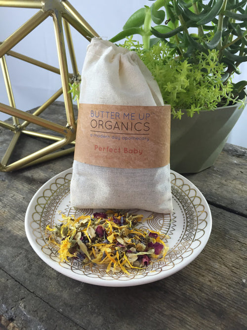 Infusión botánica para baño de inmersión. Orgánica,en sobre de lienzo. Apto bebés / Perfect Baby Organic Bath Tea/ Sachet.
