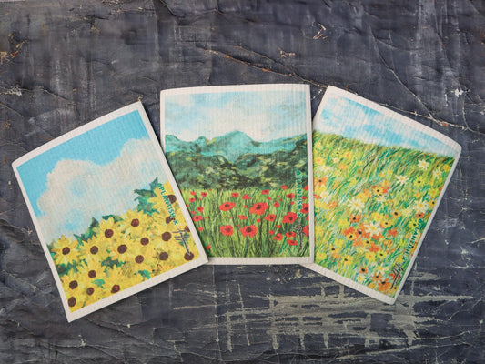 Juego de Paños decorados Suecos / Picturesque Artistry - Swedish Sponge Cloth Set